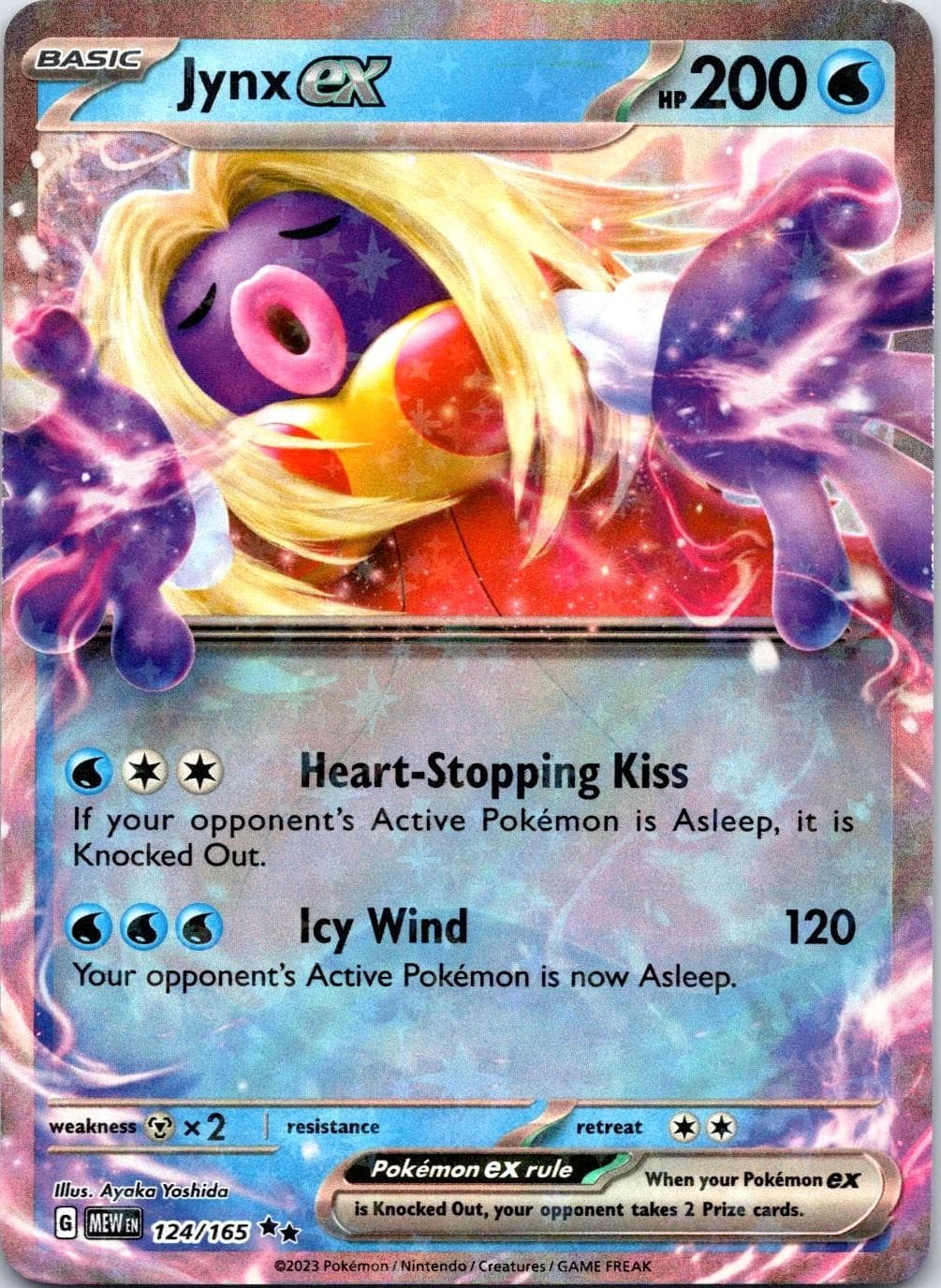 Jynx ex 124/165 Double Rare 151 Pokemon Holo Near Mint