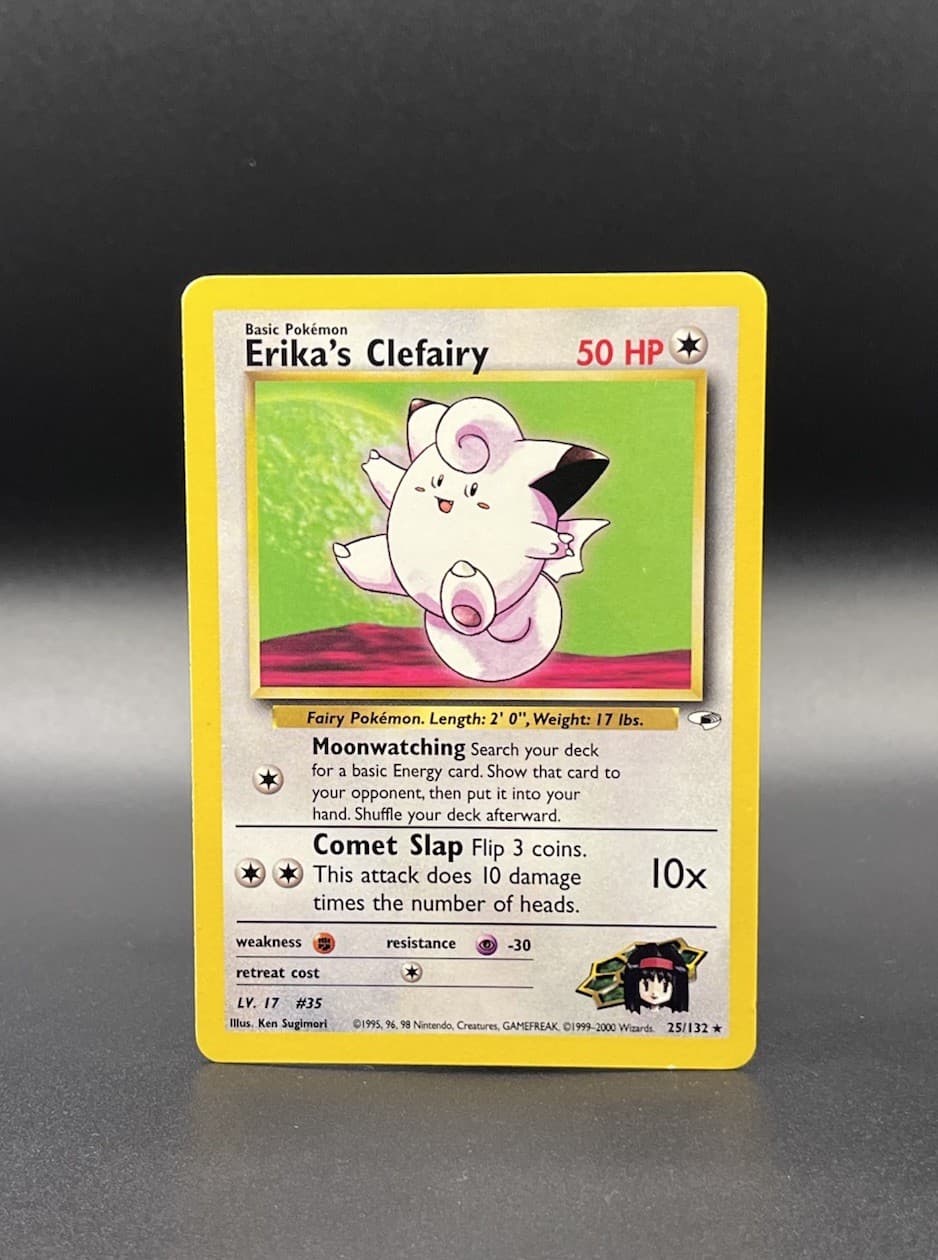 Erika’s Clefairy 25/132 Gym Heroes Unlimited 2000 Pokemon Rare LP