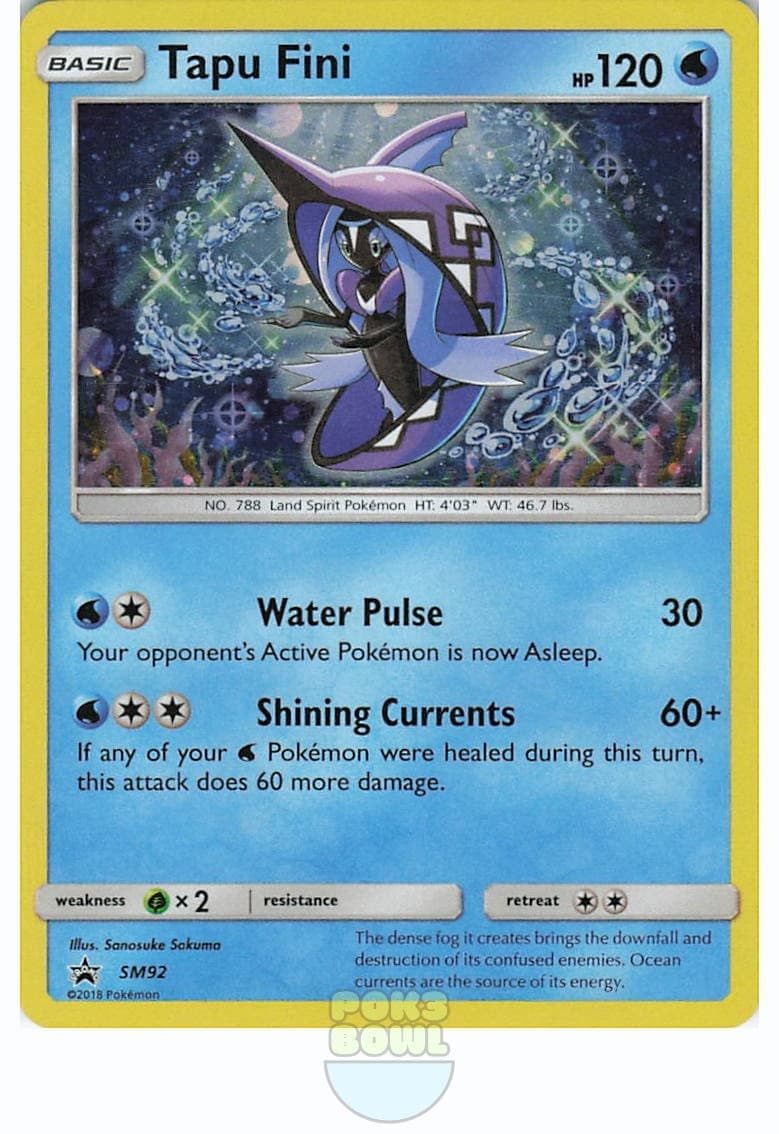 Tapu Fini SM92 Black Star Promo Pokemon Sun & Moon Holo Sanosuke Sakuma LP