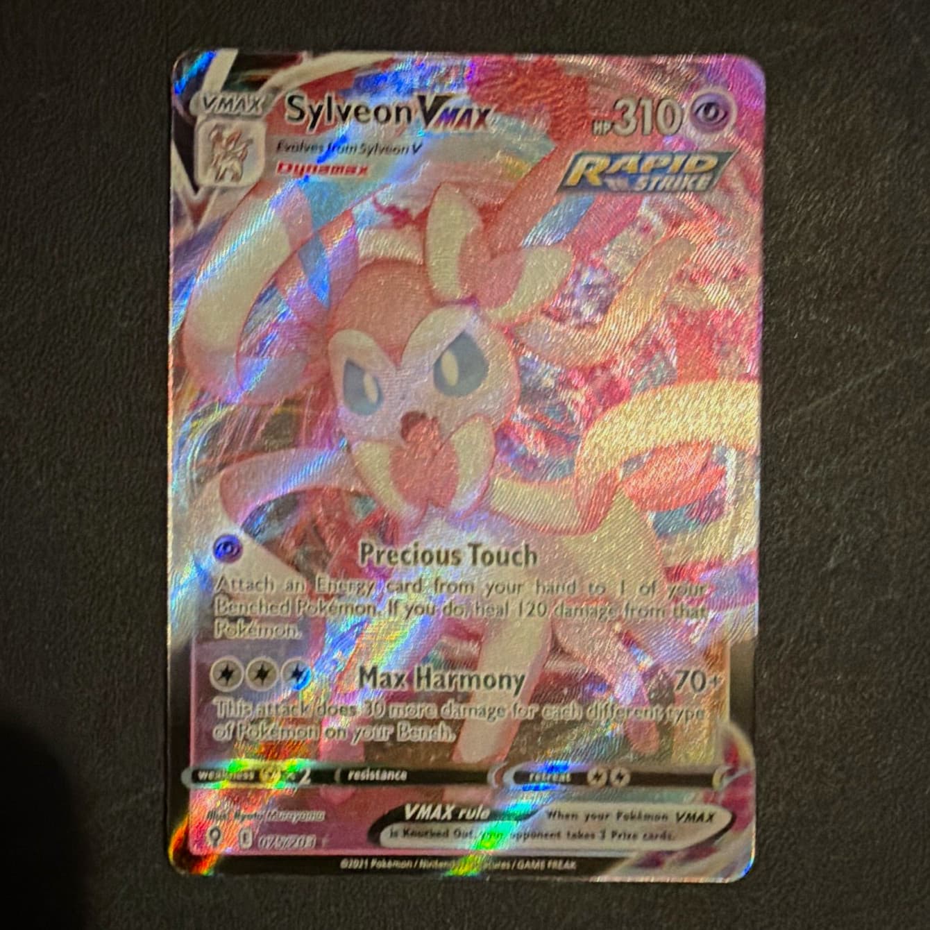 Pokemon TCG Sylveon VMAX 075/203 Evolving Skies Holo EN 310HP