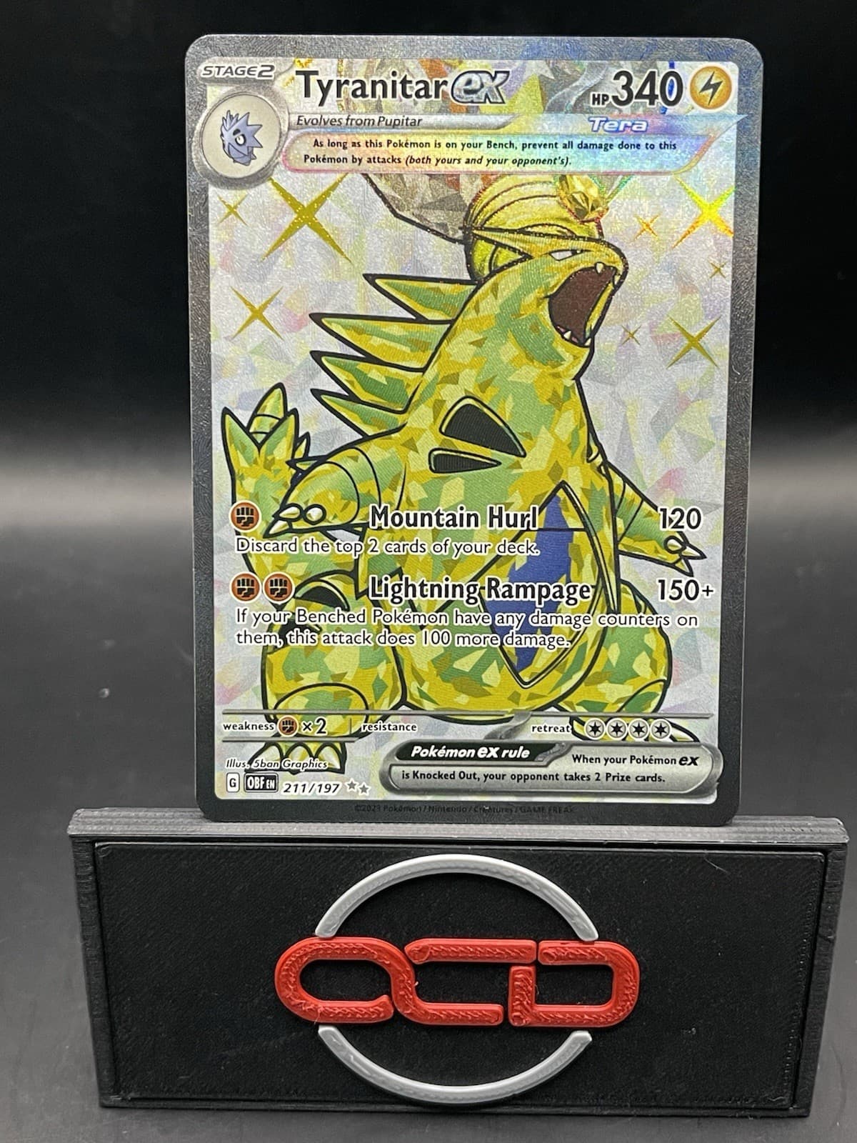Pokemon TCG Tyranitar ex 211/197 SV03 Obsidian Flames Ultra Rare Holo EN