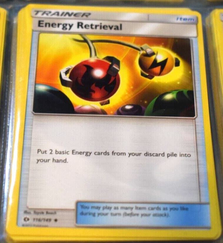 Energy Retrieval # 116/149 Sun & Moon Base Set Pokemon Trading TCG Cards NM/MINT