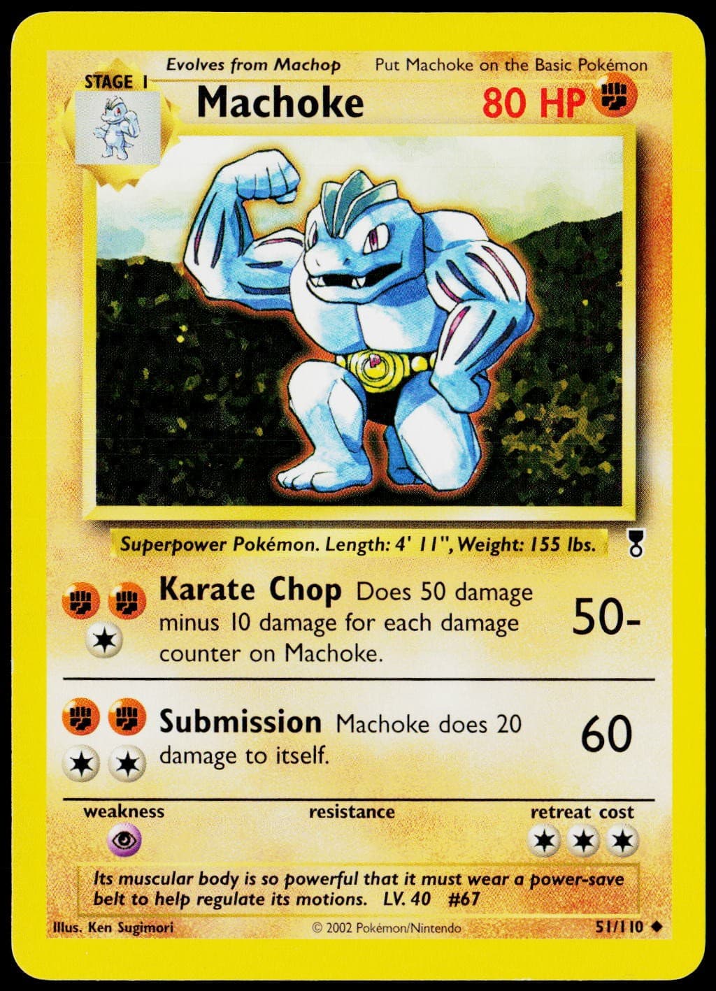 Machoke 51/110 Uncommon Legendary Collection Pokemon Lightly Played