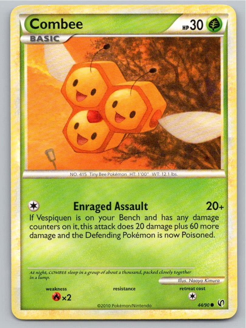 2010 POKEMON COMBEE HGSS UNDAUNTED 44/90 C NM A78354 FREE S&H