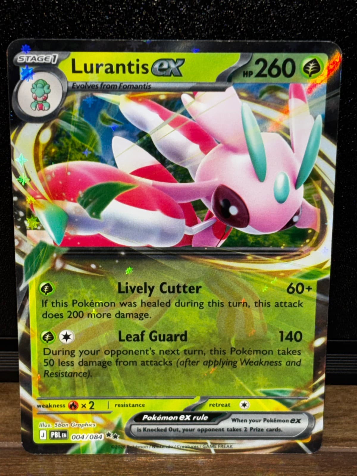 Lurantis ex 004/084 Holo Double Rare Pokemon ME05: Pitch Black NM READY TO SHIP