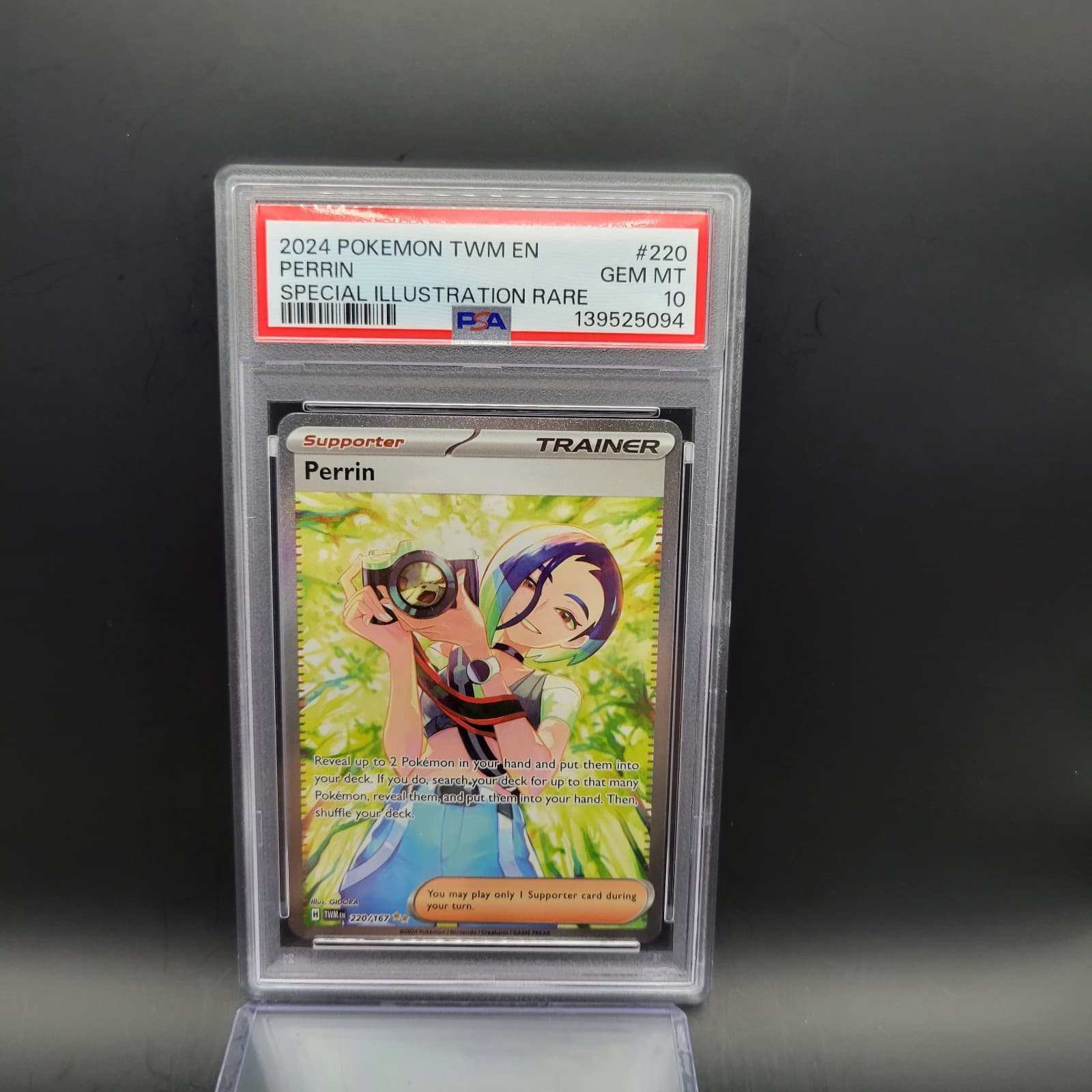 Pokemon Perrin 220/167 Sv06: Twilight Masquerade SIR PSA 10 GEM MINT