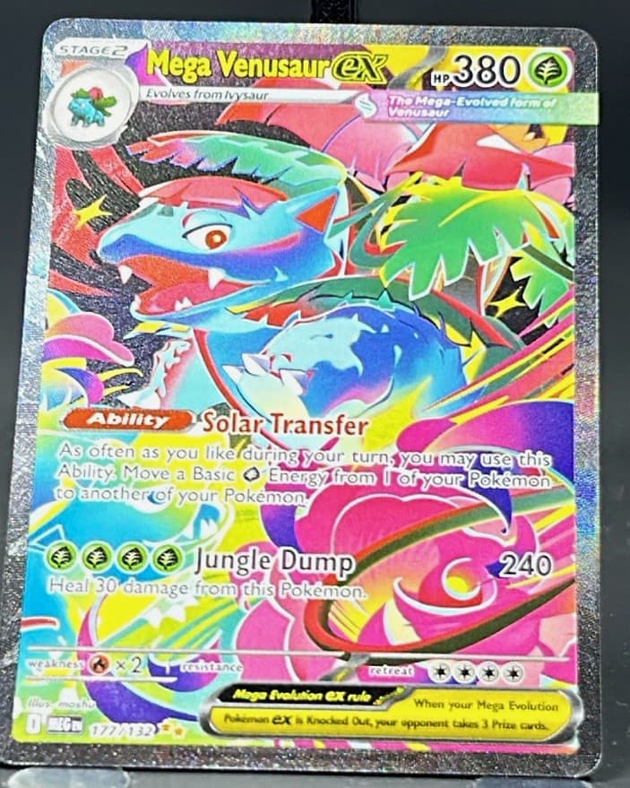 Pokemon TCG Mega Venusaur EX 177/132  Mega Evolution Holo SIR EN