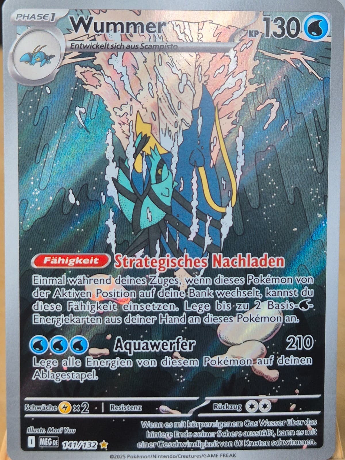 Pokemon Wummer  141/132 Mega Entwicklung Illustration Rare Deutsch NM TCG