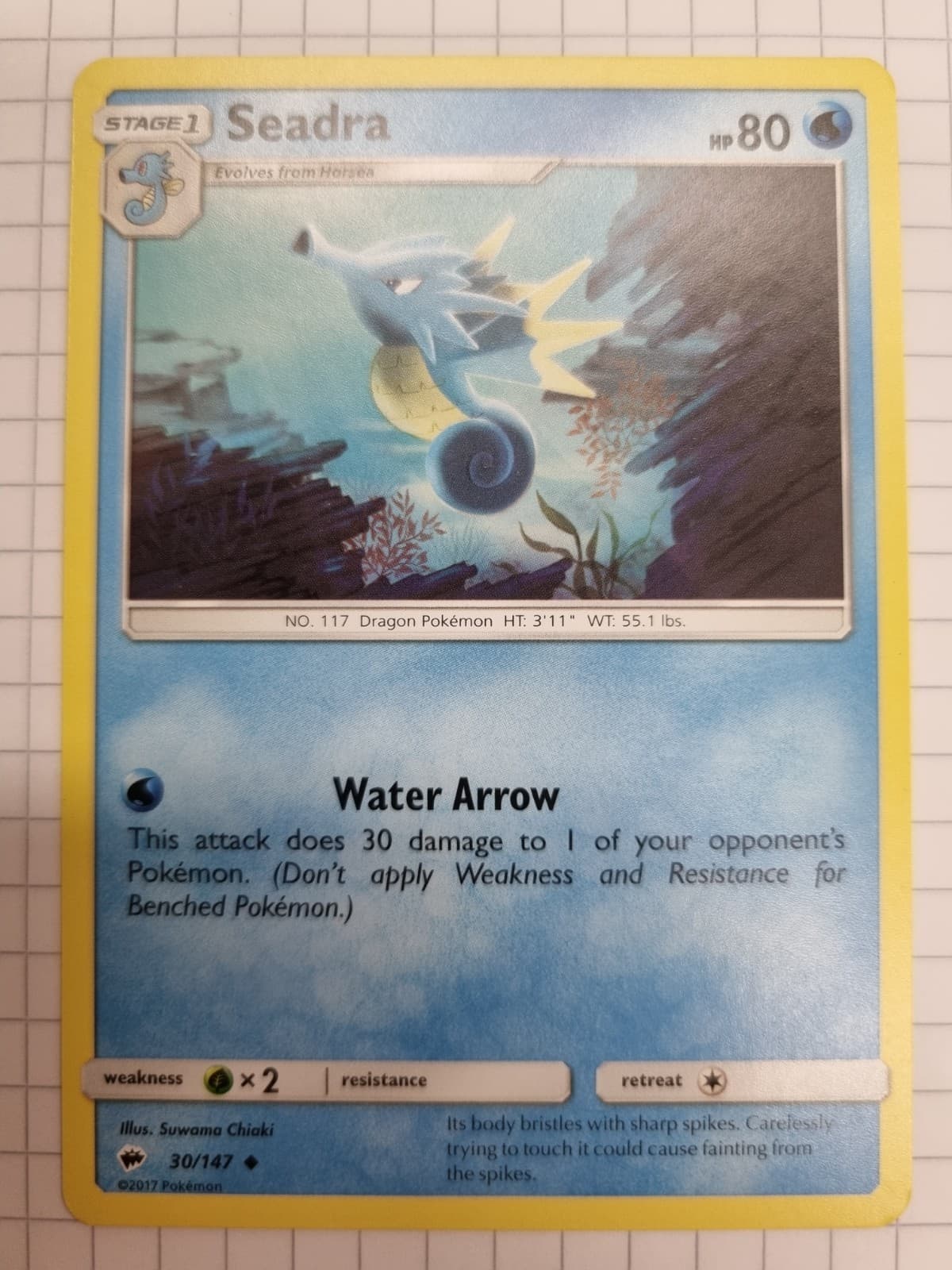 Pokémonkarte Seemon 30/147 Nacht in Flammen Original