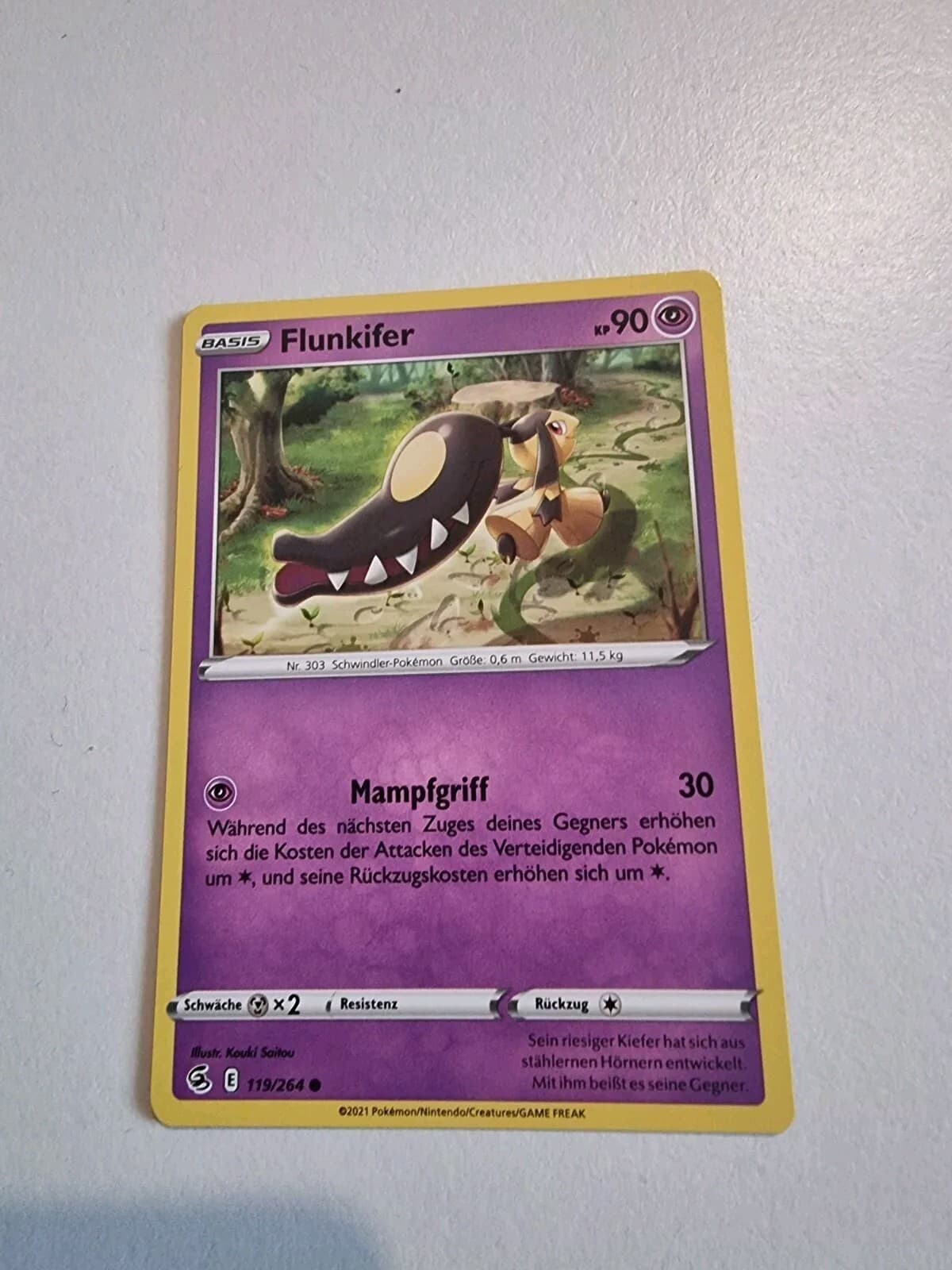 Pokemon Karte Flunkifer Fusionsangriff 119/264