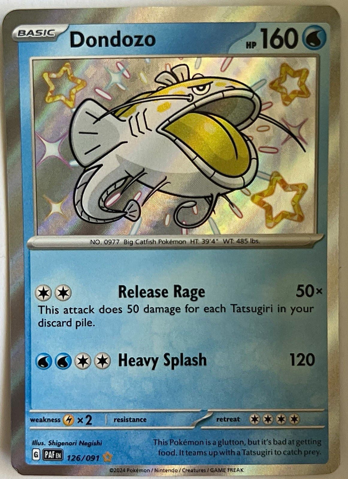 Dondozo 126/091 SV Paldean Fates Holo Shiny Rare LP English