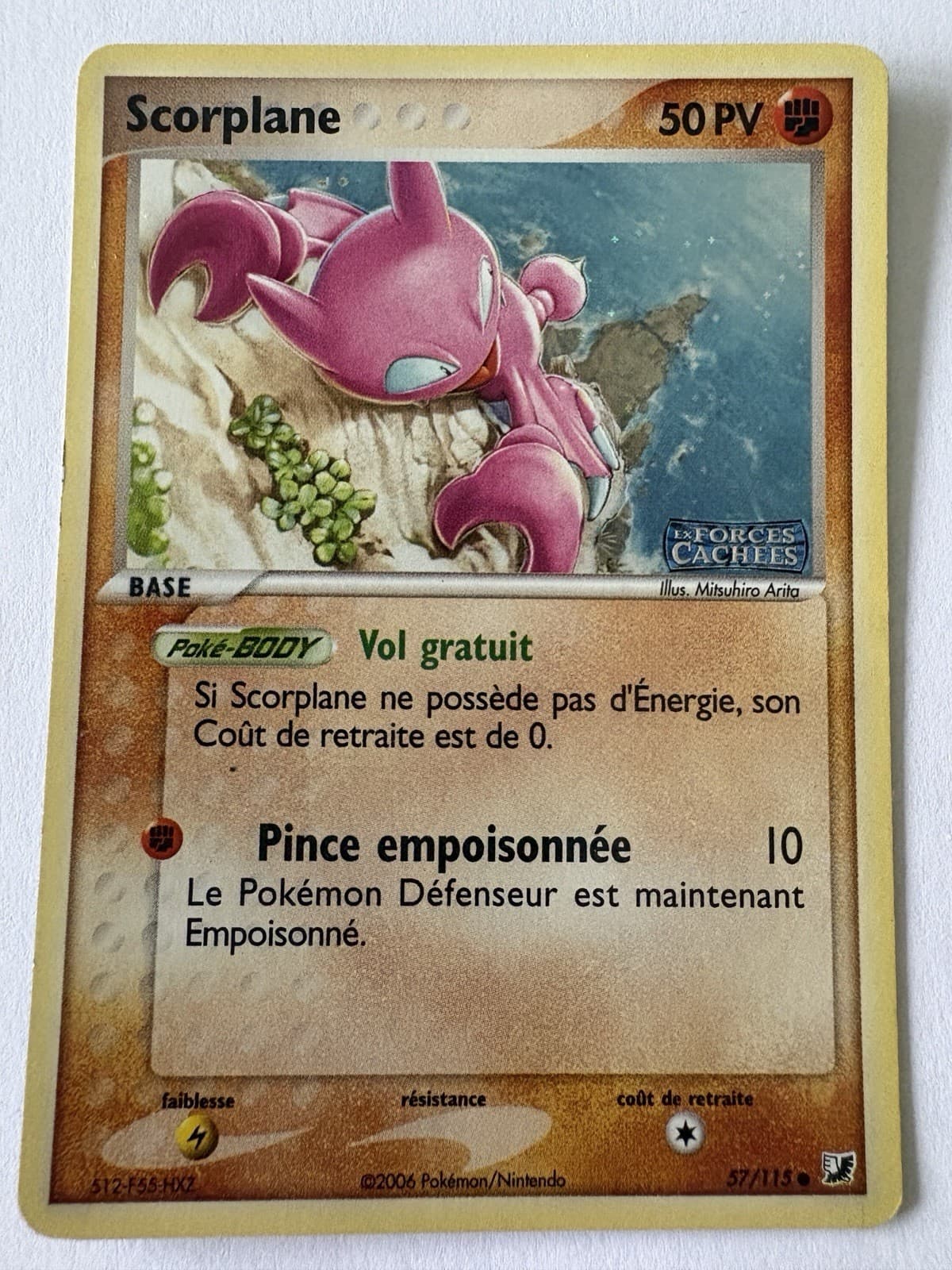 Nintendo Pokémon JCC Scorplane 57/115 Holo 50 PV EX Forces Cachées FR 2006