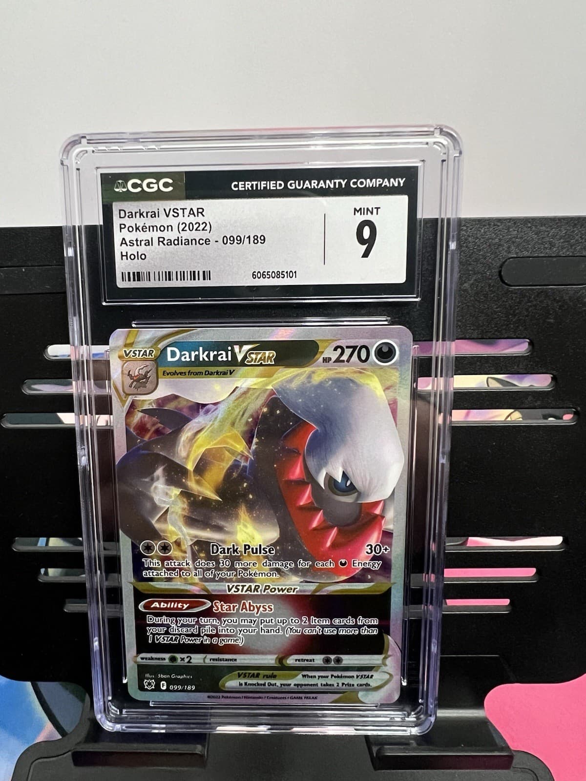 The Pokémon Company 2022 Darkrai VSTAR 099/189 Astral Radiance Holo CGC 9