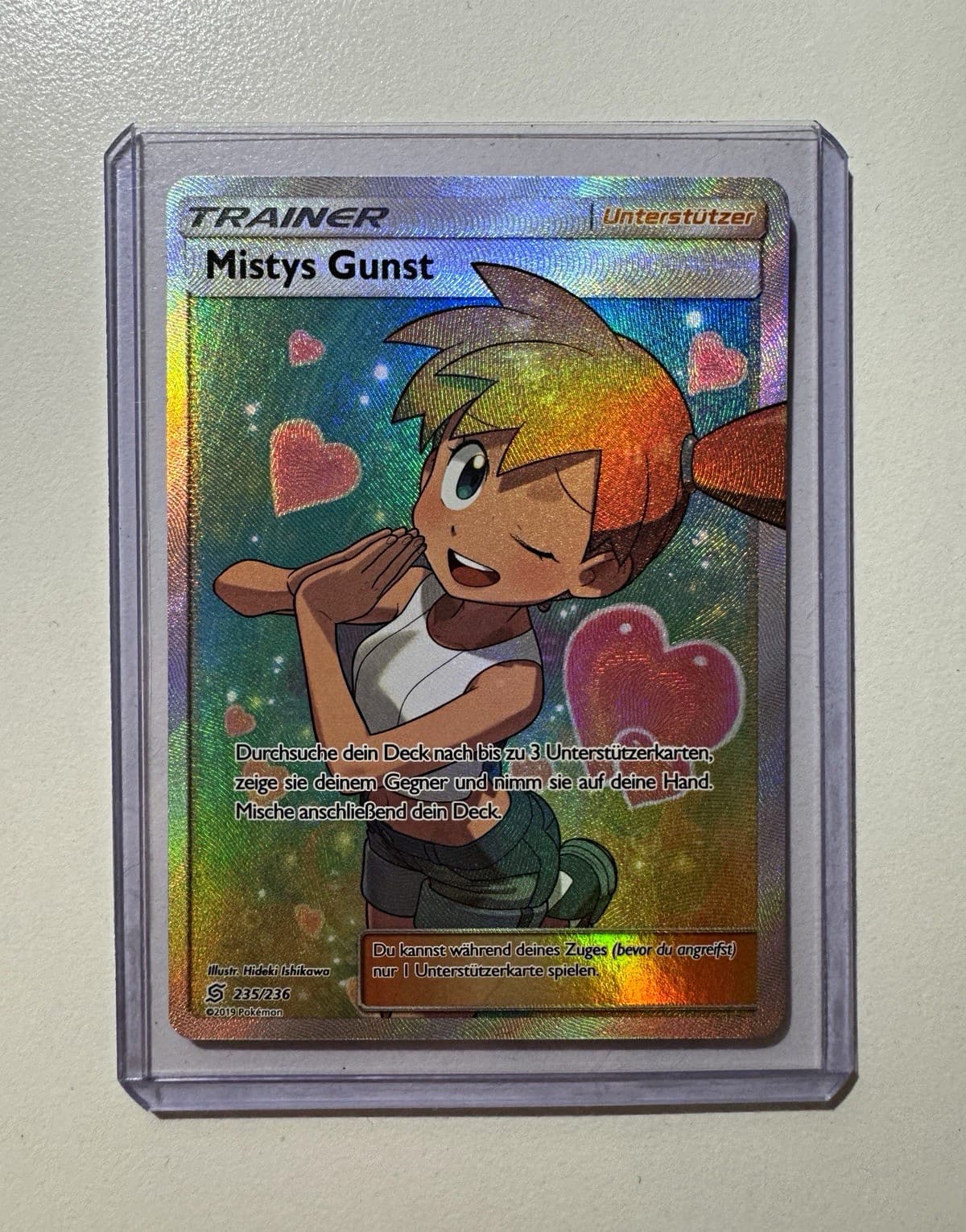 Pokémon Mistys Gunst 235/236 Bund der Gleichgesinnten FullArt Holo Deutsch Nm-Ex