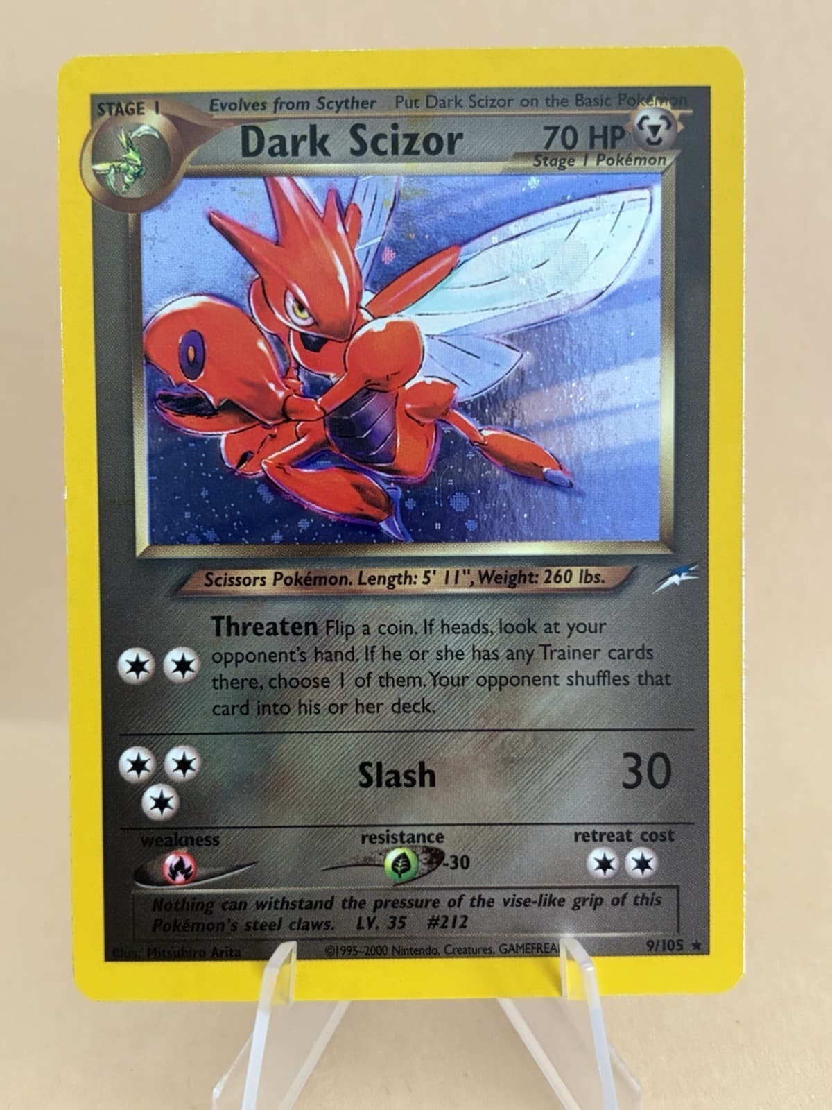 Dark Scizor Neo Destiny 9/105 Holo Rare Pokemon Card