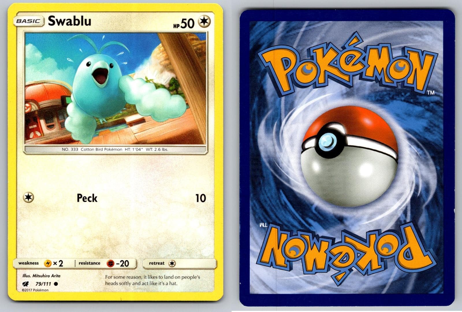 SWABLU 79/111 COMMON CRIMSON INVASION POKEMON NM/M