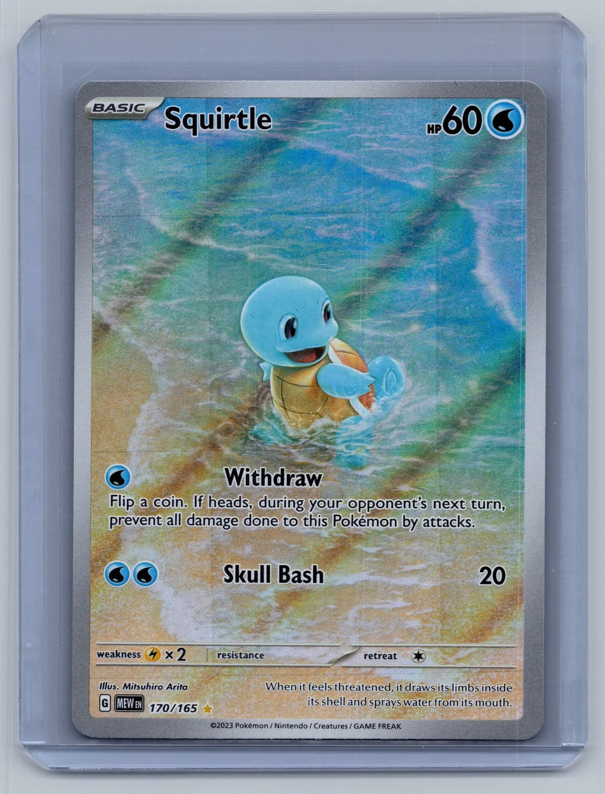 2023 Scarlet & Violet 151 Squirtle Holo Secret Rare FA #170/165