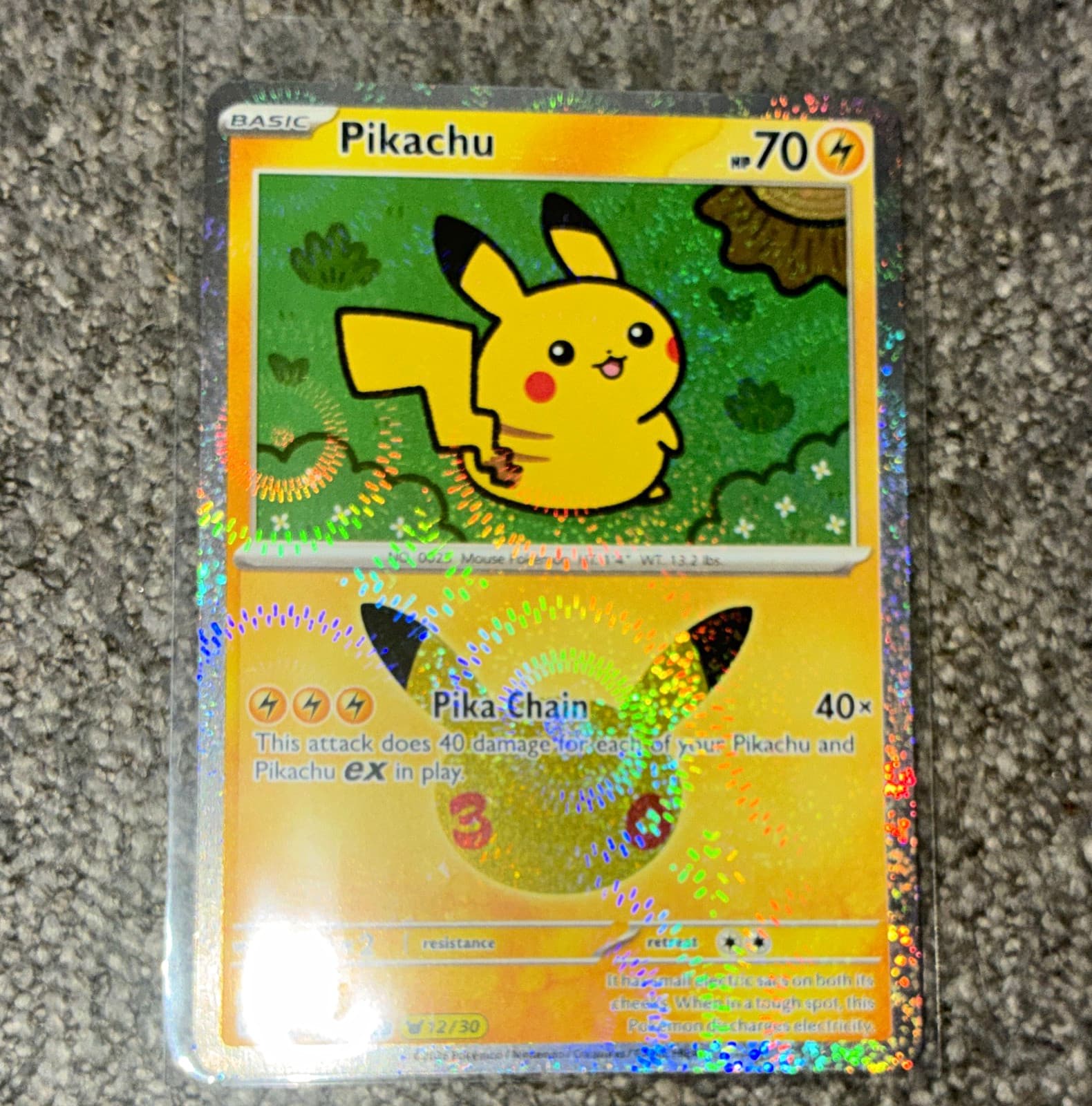 Pokemon TCG Pikachu 34/128 30th Celebrations Collection Holo