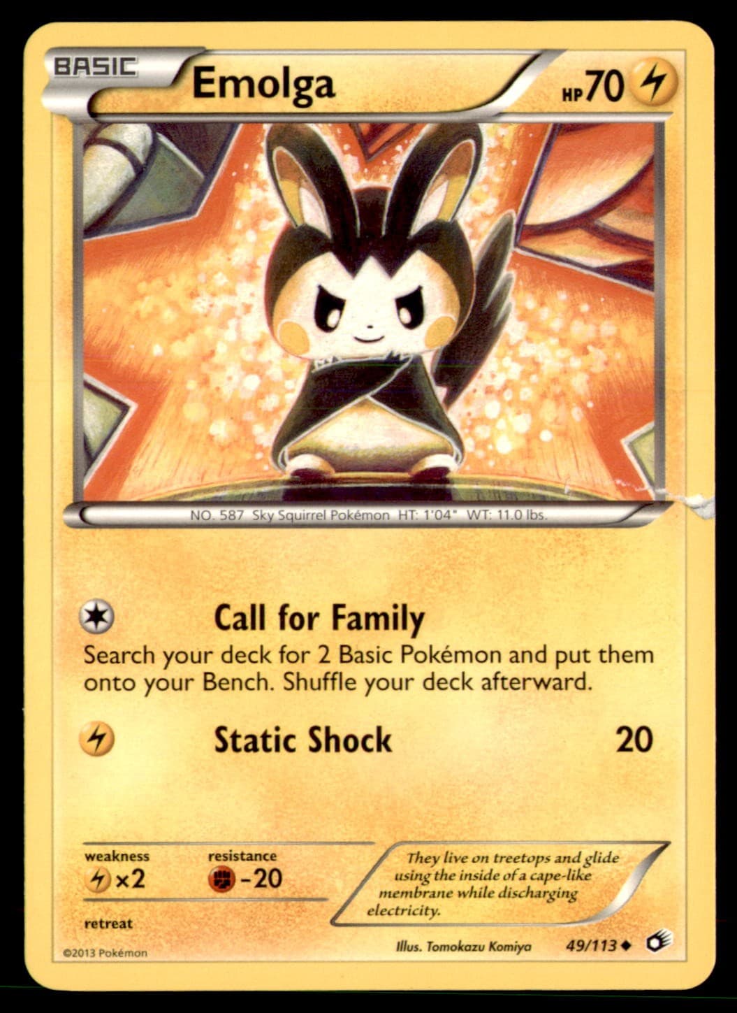 Emolga 49/113 Legendary Treasures 2013 HP