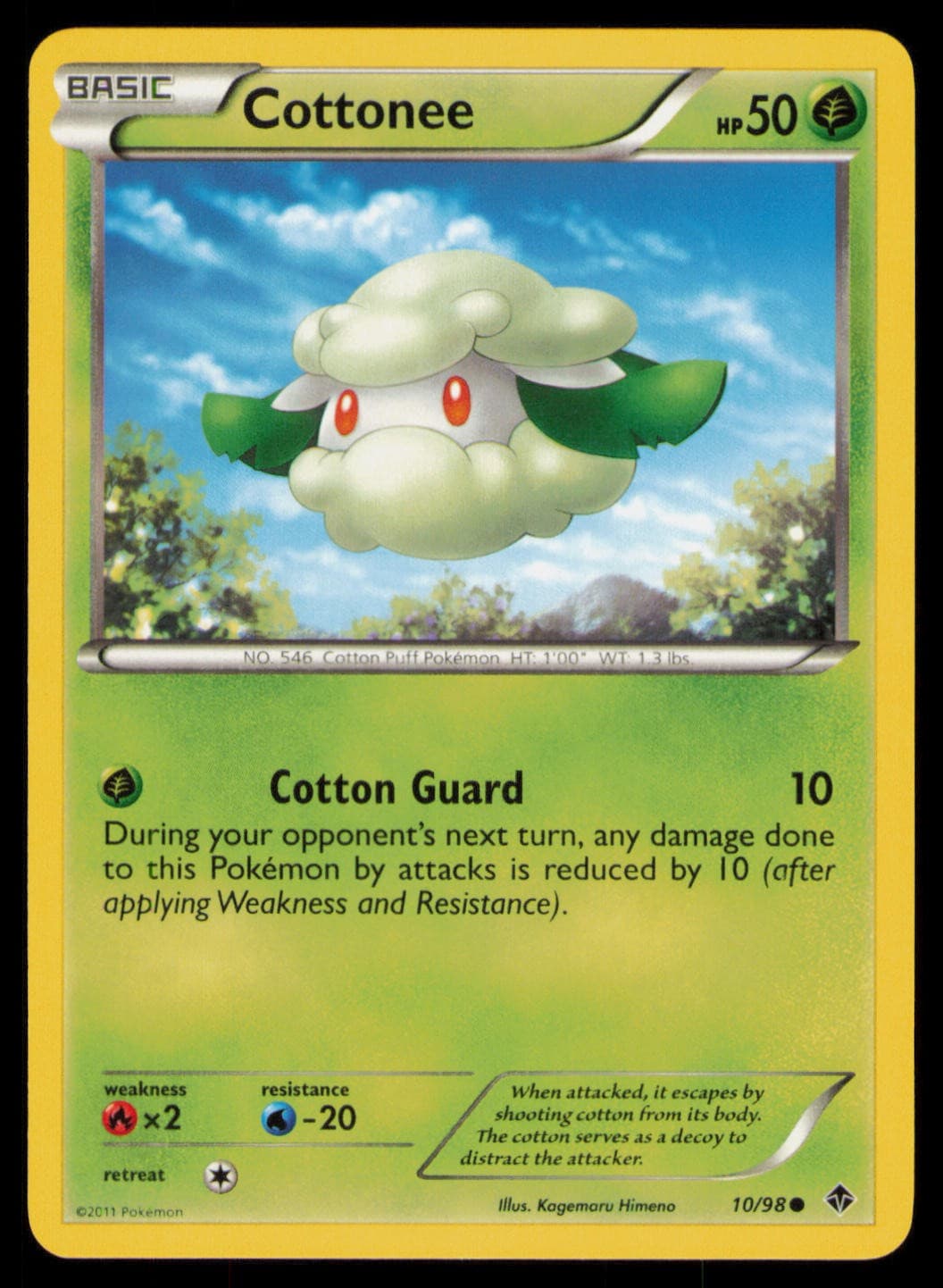 Cottonee 10/98 Common Emerging Powers Pokemon Near Mint