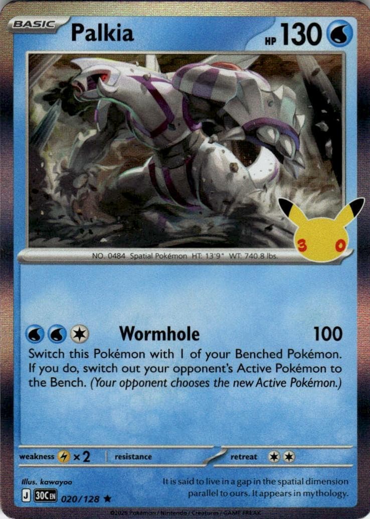 Palkia 020/128 R ME: 30th Celebration Pokemon Holo NM/M