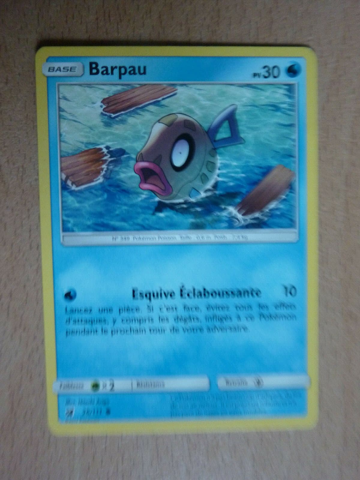 Carte Pokémon Barpau 30 PV 26/111 (Invasion carmin)