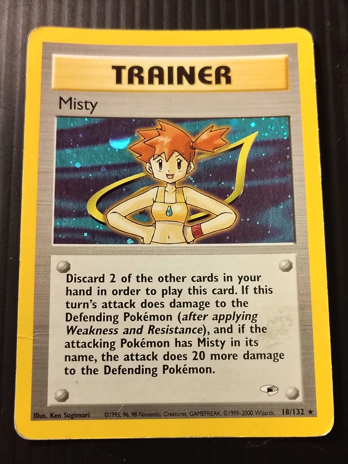 Wizards of the Coast Misty 18/132 Gym Heroes Holo Rare 2000 Trainer English