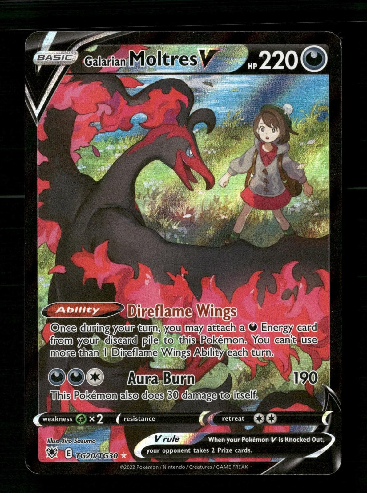 Galarian Moltres V TG20/TG30 Holo Astral Radiance Trainer Gallery Pokemon LP
