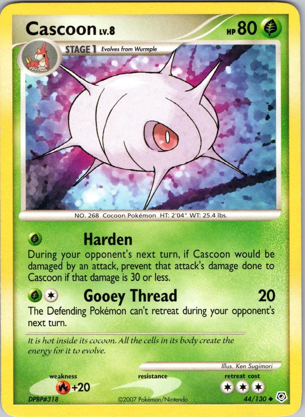 Cascoon 44/130 Diamond & Pearl Uncommon Pokemon Card MP