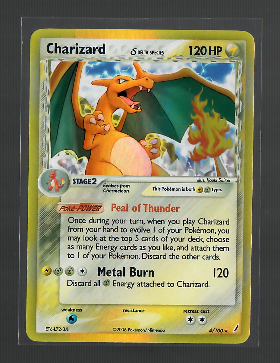 Charizard (Delta Species) 4/100 EX Crystal Guardians Holo NM Print Line Rare