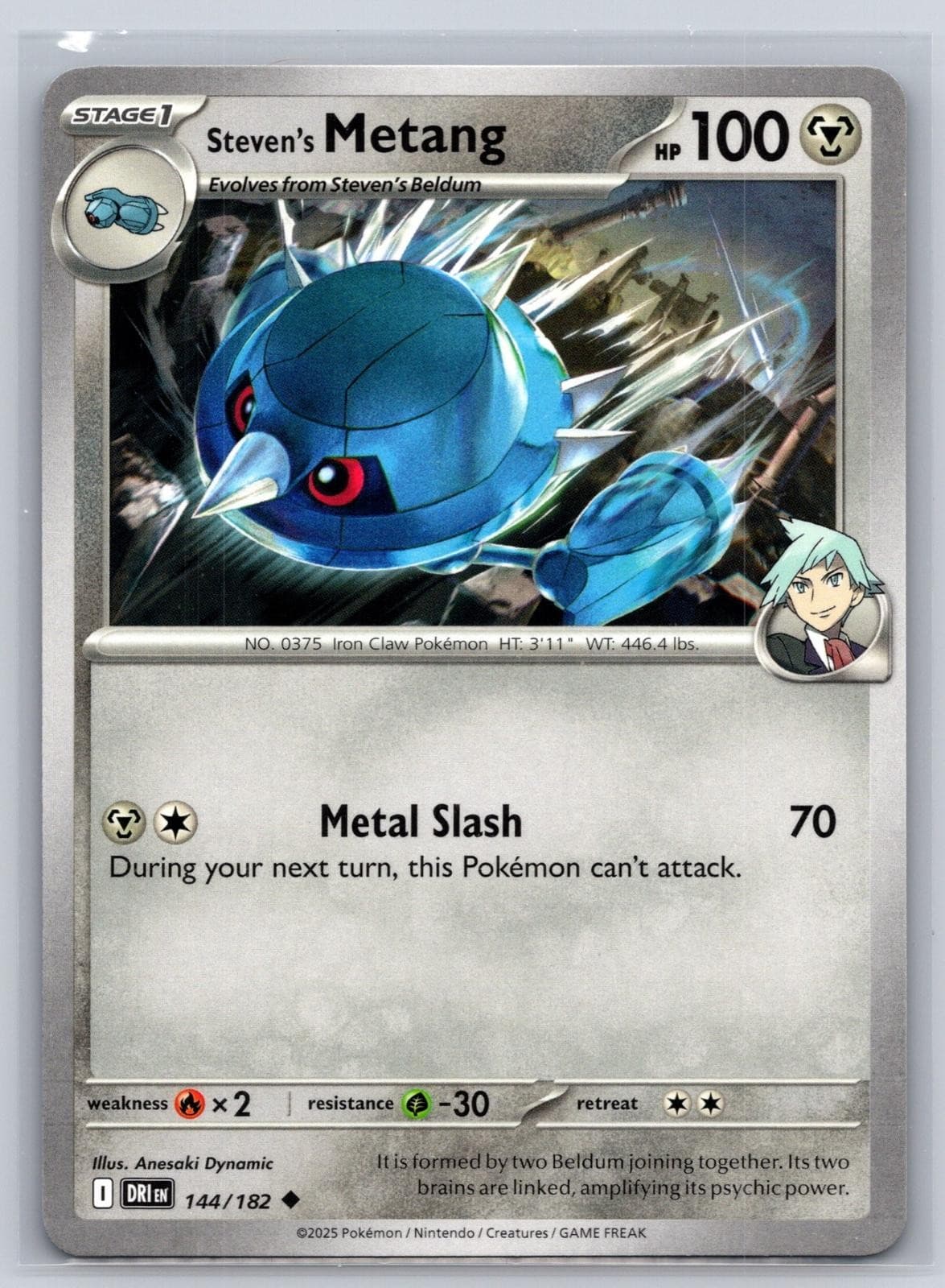 Steven's Metang Pokemon SV10: Destined Rivals #144/182