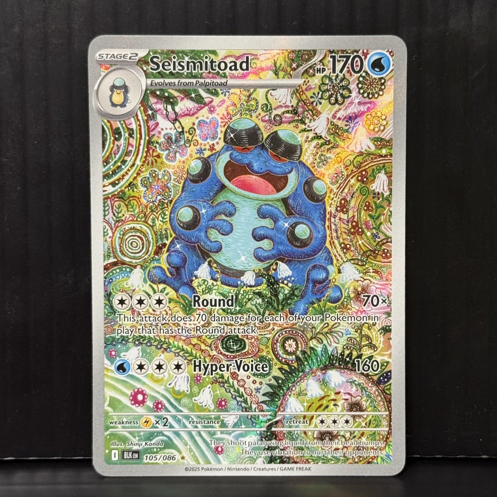 The Pokémon Company Seismitoad 105/086 Sv: Black Bolt IR Holo English 170