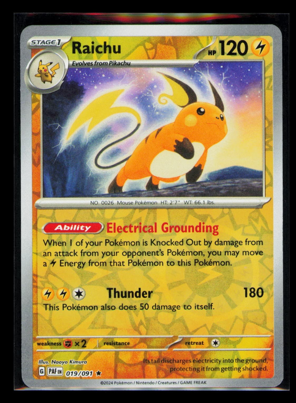 Pokemon Deck Exclusives Raichu (Paldean Fates) 19/091 Rare NM