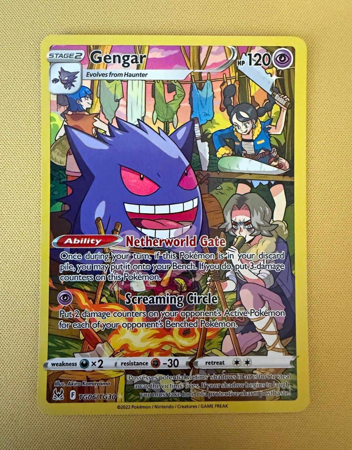 Pokémon Gengar TG06/TG30 Lost Origin Trainer Gallery Holo Ultra Rare
