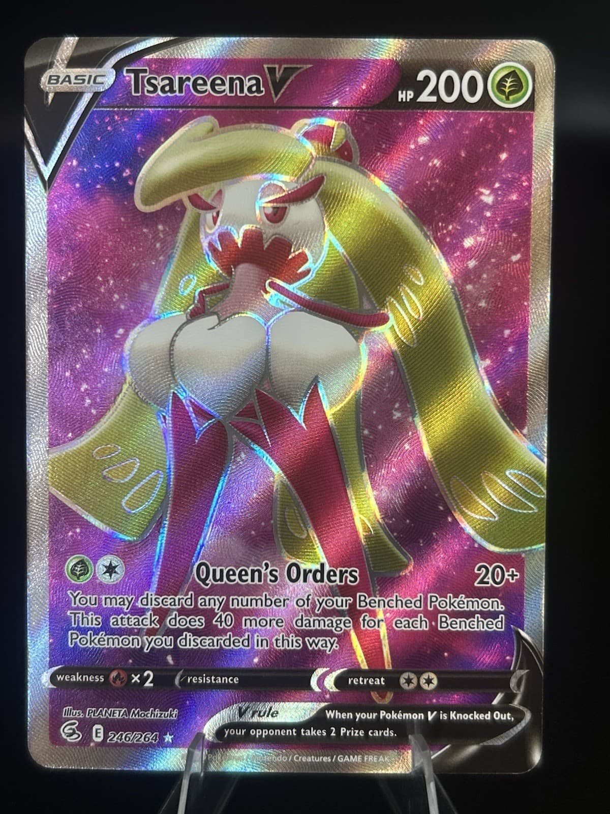 Tsareena V (Full Art) 246/264 Fusion Strike Holo Ultra Rare Pokemon Card NM