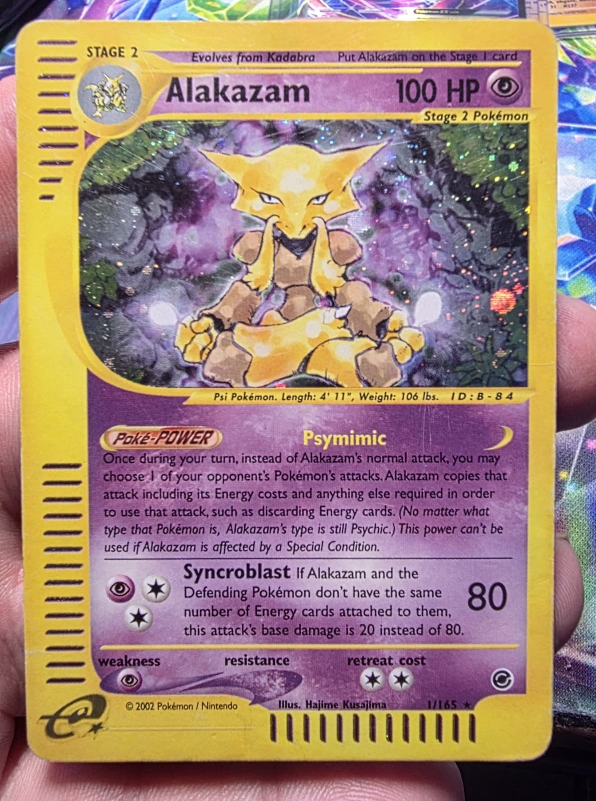 Expedition Base Set Alakazam 1/165 - Holo Holo Rare Card (P-69)