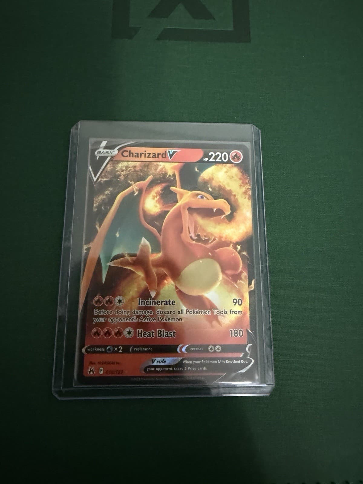 Charizard V #18/159 (Holo) (NM) SWSH: Crown Zenith CRZ Pokemon