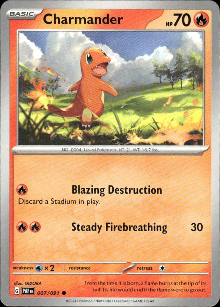Charmander Paldean Fates 007/091 Common Pokémon — English NM