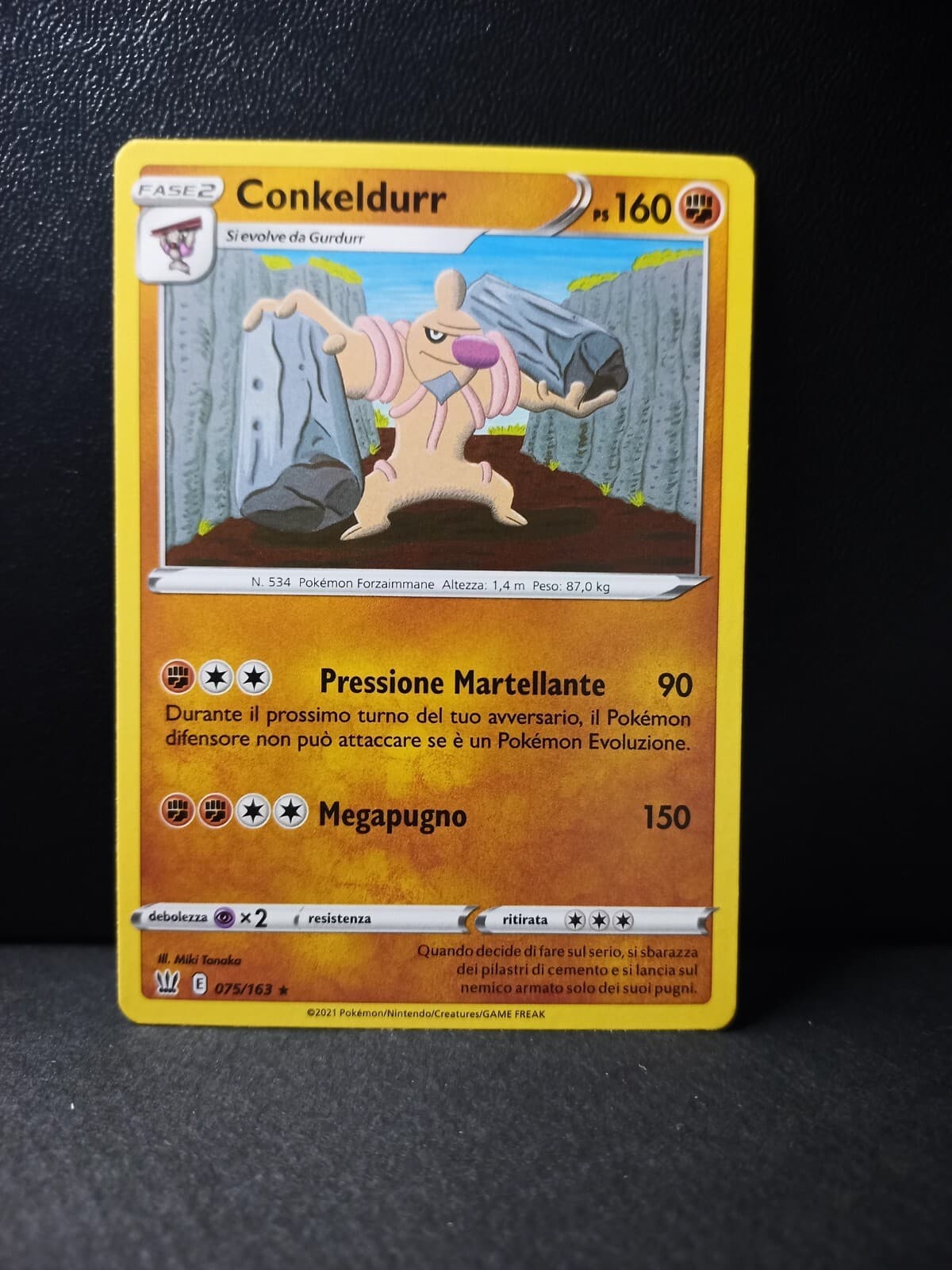 CONKELDURR 75/163 Rara - ITA MINT - Pokemon STILI DI LOTTA 