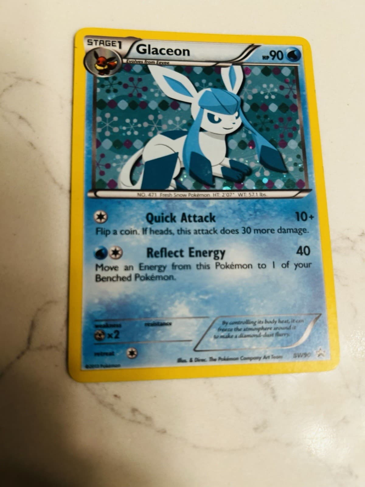 Pokemon Glaceon BW90 Black & White Promo Holo 90 HP EN Pokemon TCG