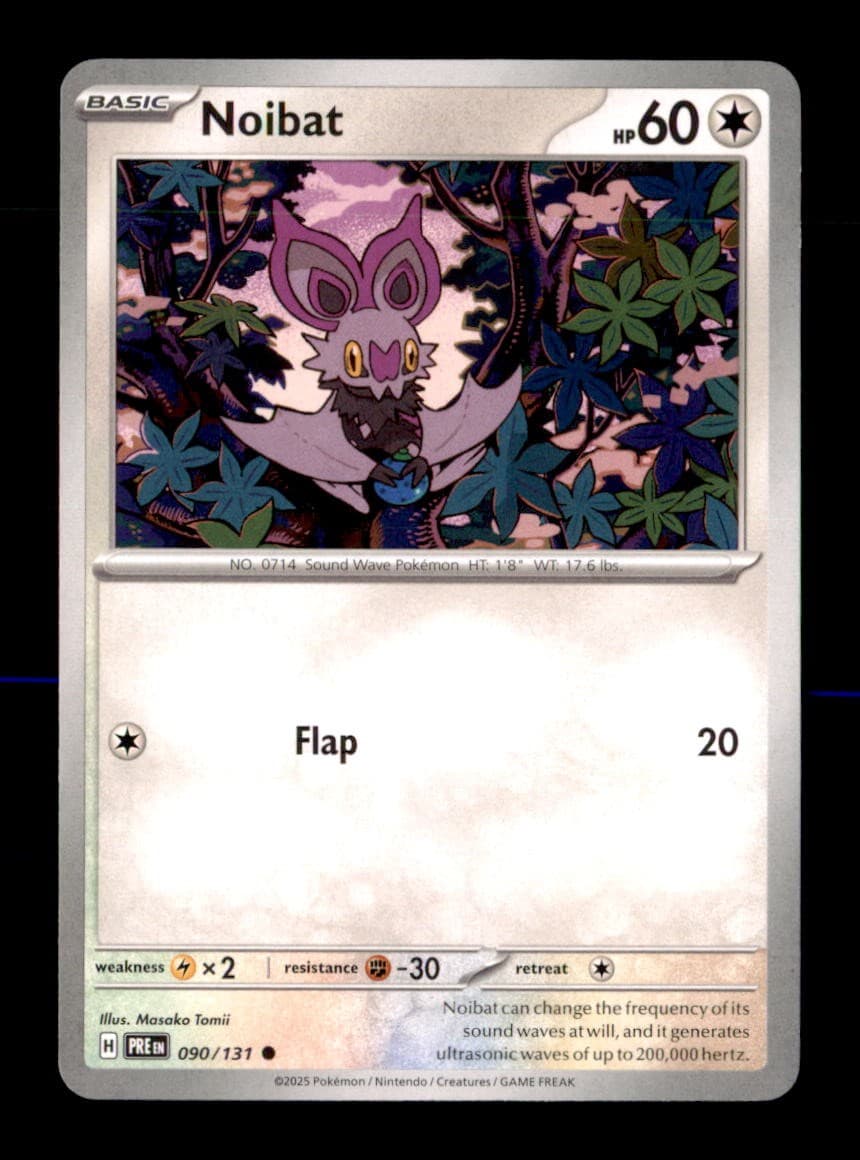 Noibat 090/131 Common Prismatic Evolutions Pokemon Near Mint