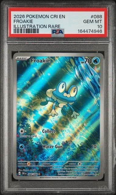 2026 POKEMON CRI EN-CHAOS RISING ILLUSTRATION RARE #088 FROAKIE PSA 10