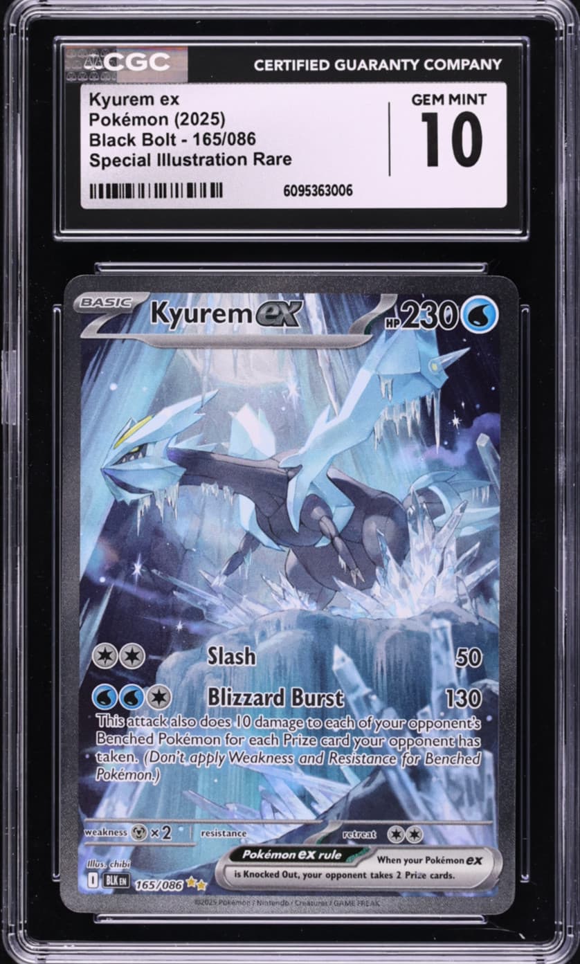 Kyurem ex 165/086 SIR Special Illustration Pokemon Black Bolt CGC 10 GEM MINT