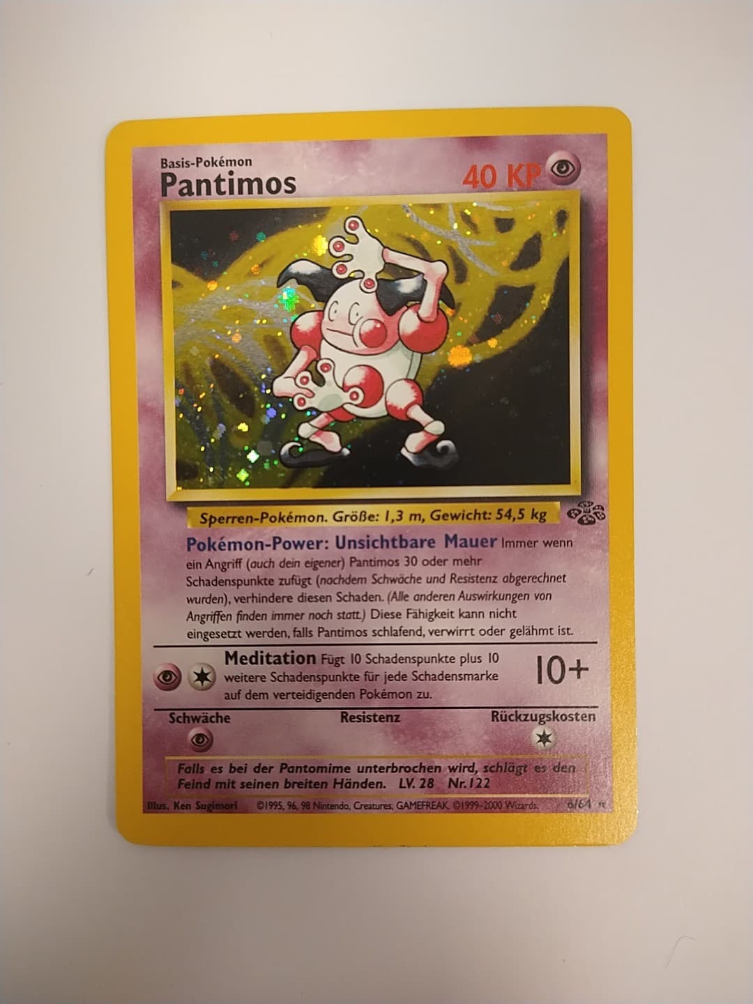 Pantimos Holo Pokemon Karte Deutsch 6/64 Dschungel