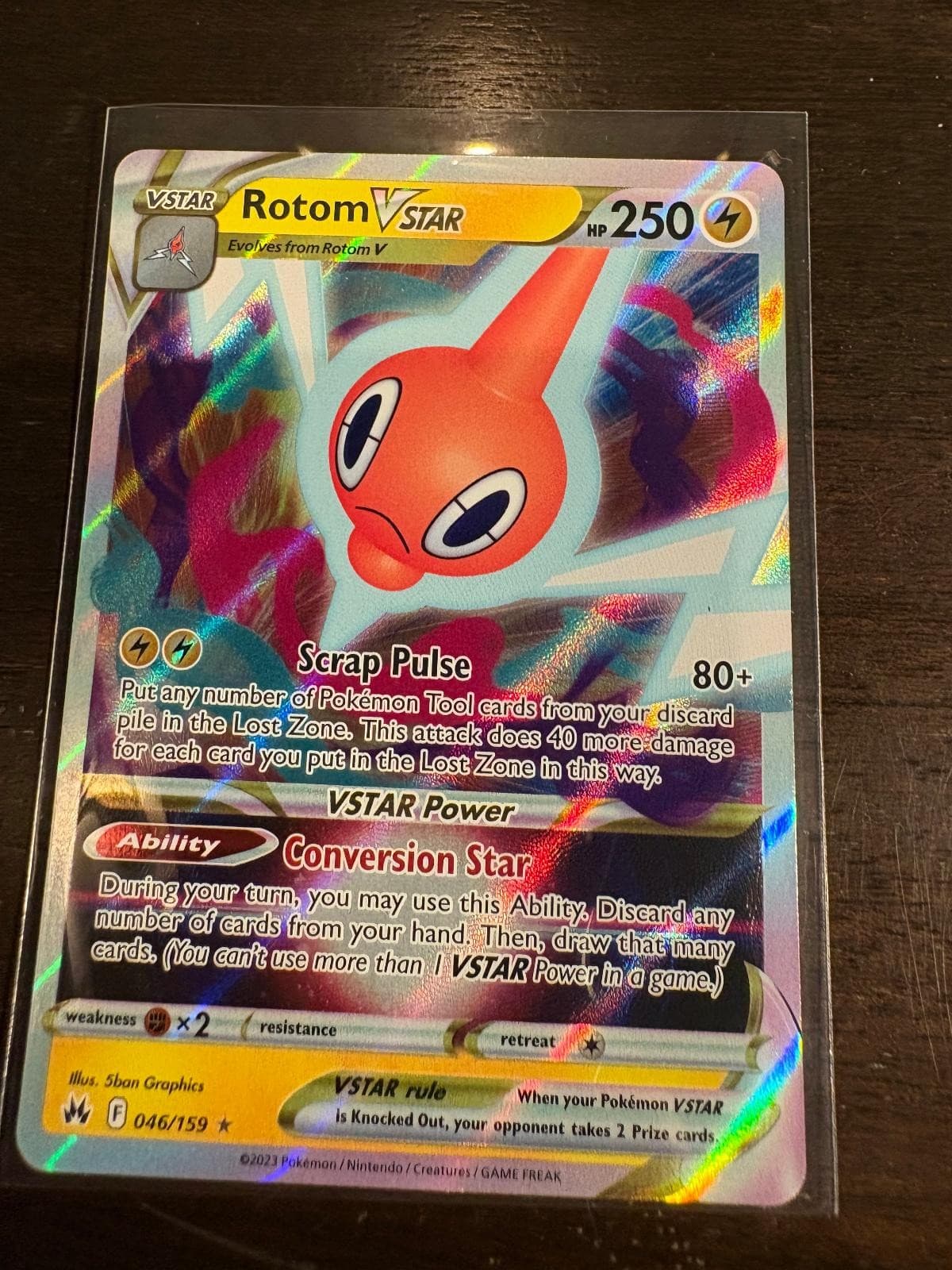 Pokemon Rotom VSTAR 046/159 Crown Zenith MP Holo Ultra Rare