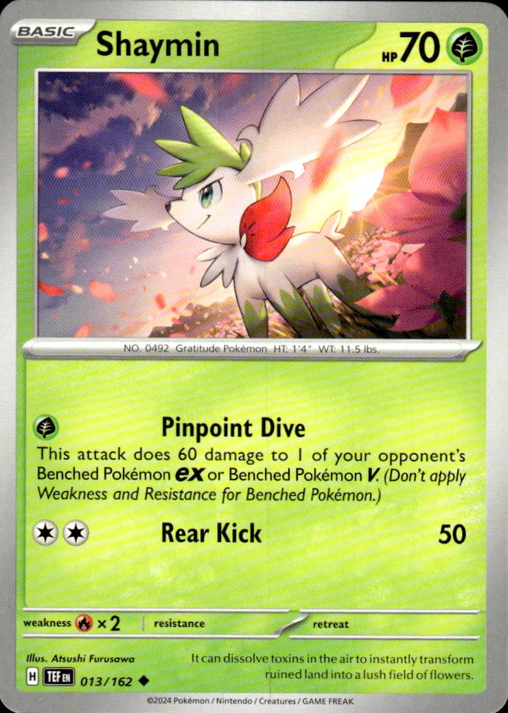Shaymin Temporal Forces 013/162 Uncommon Pokémon — English Near Mint