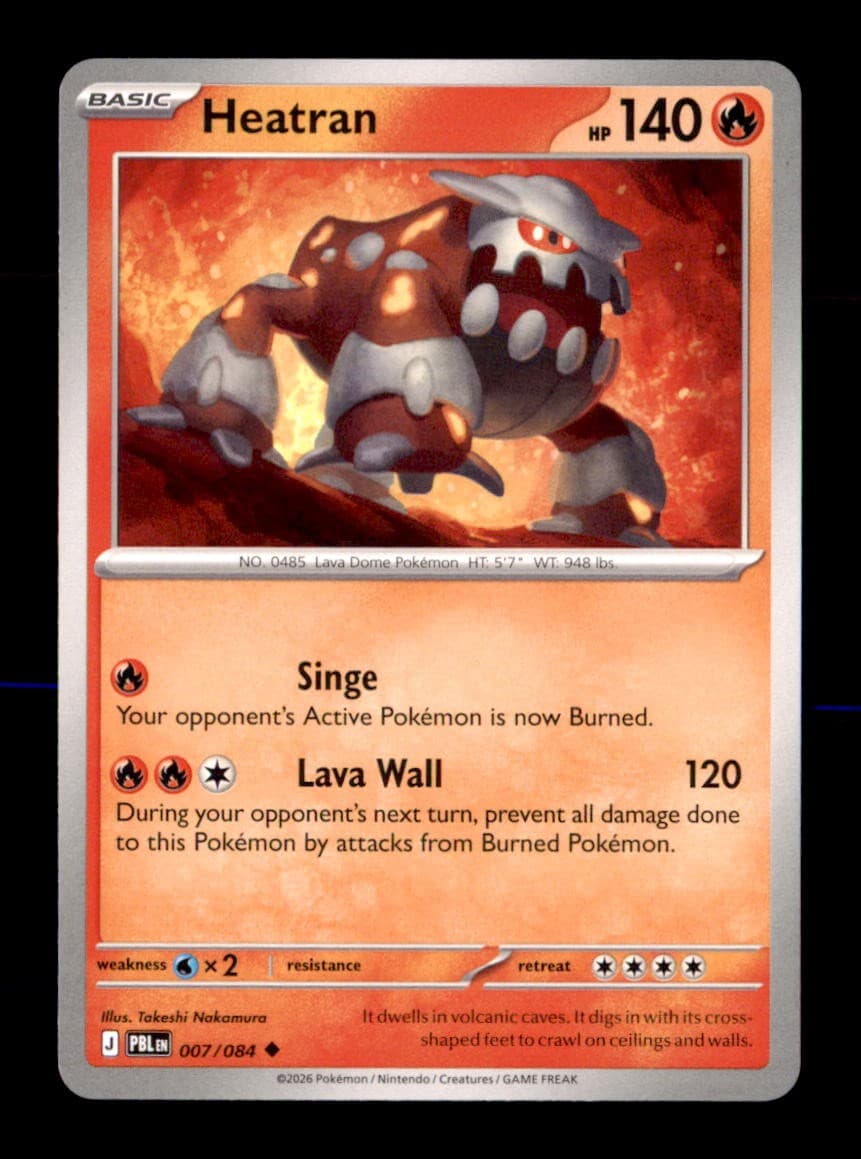 Heatran 007/084 Uncommon Pitch Black Pokemon Near Mint