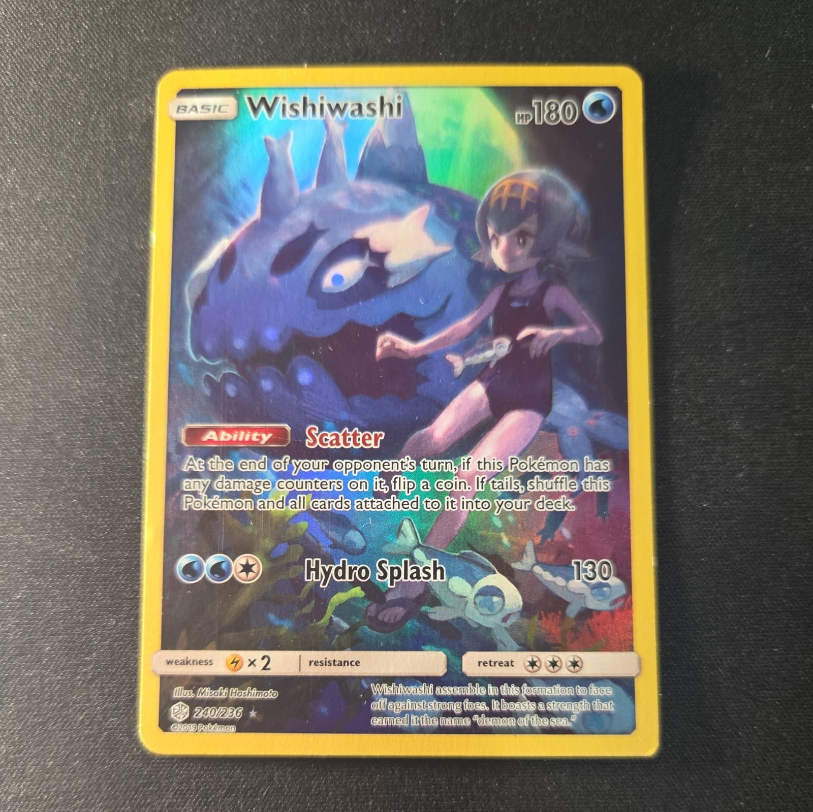 Wishiwashi 240/236 Full Art Secret Rare Holo Pokémon Cosmic Eclipse