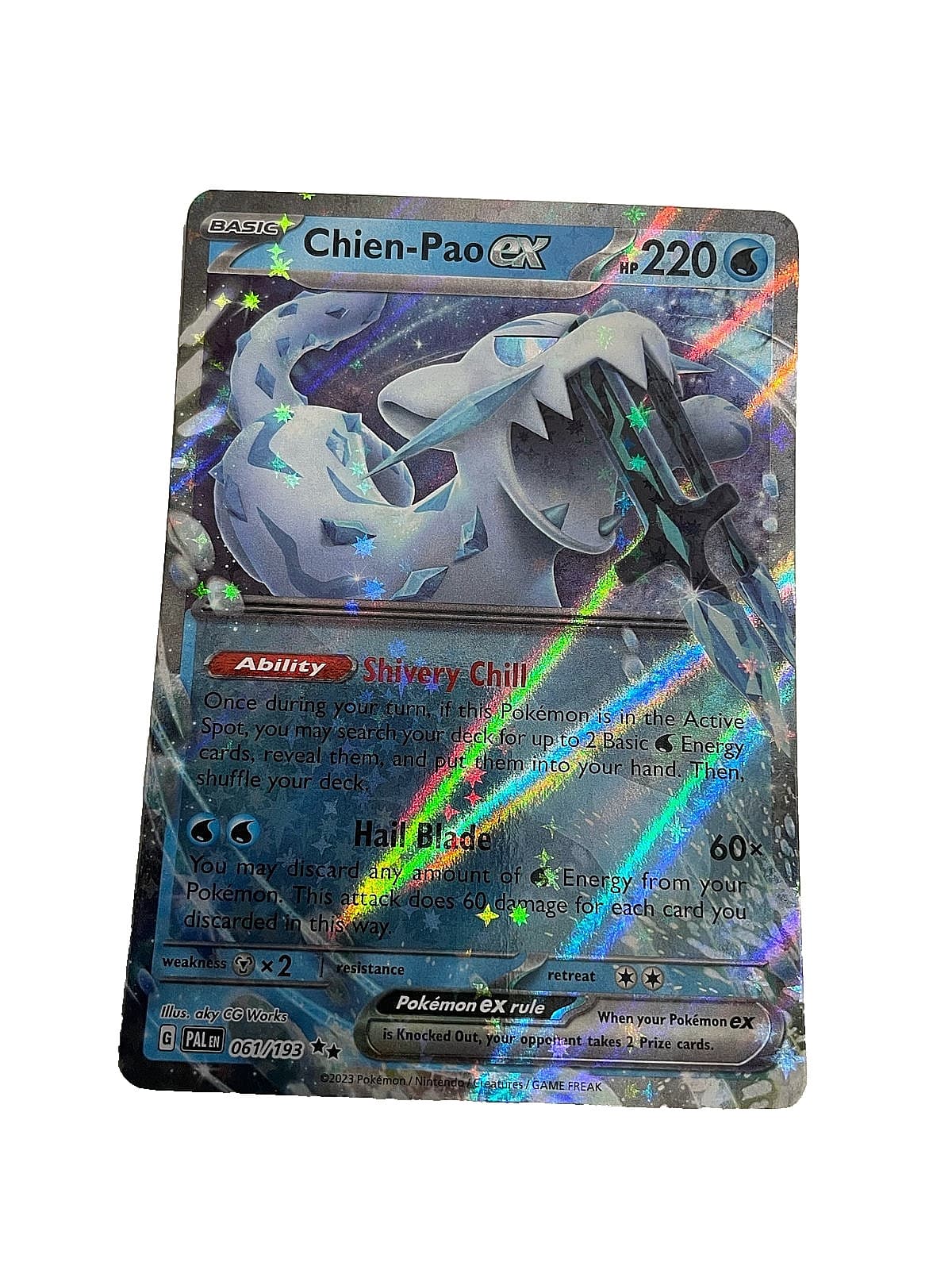 Chien-Pao ex 061/193 Paldea Evolved Holo Double Rare NM Pokemon TCG