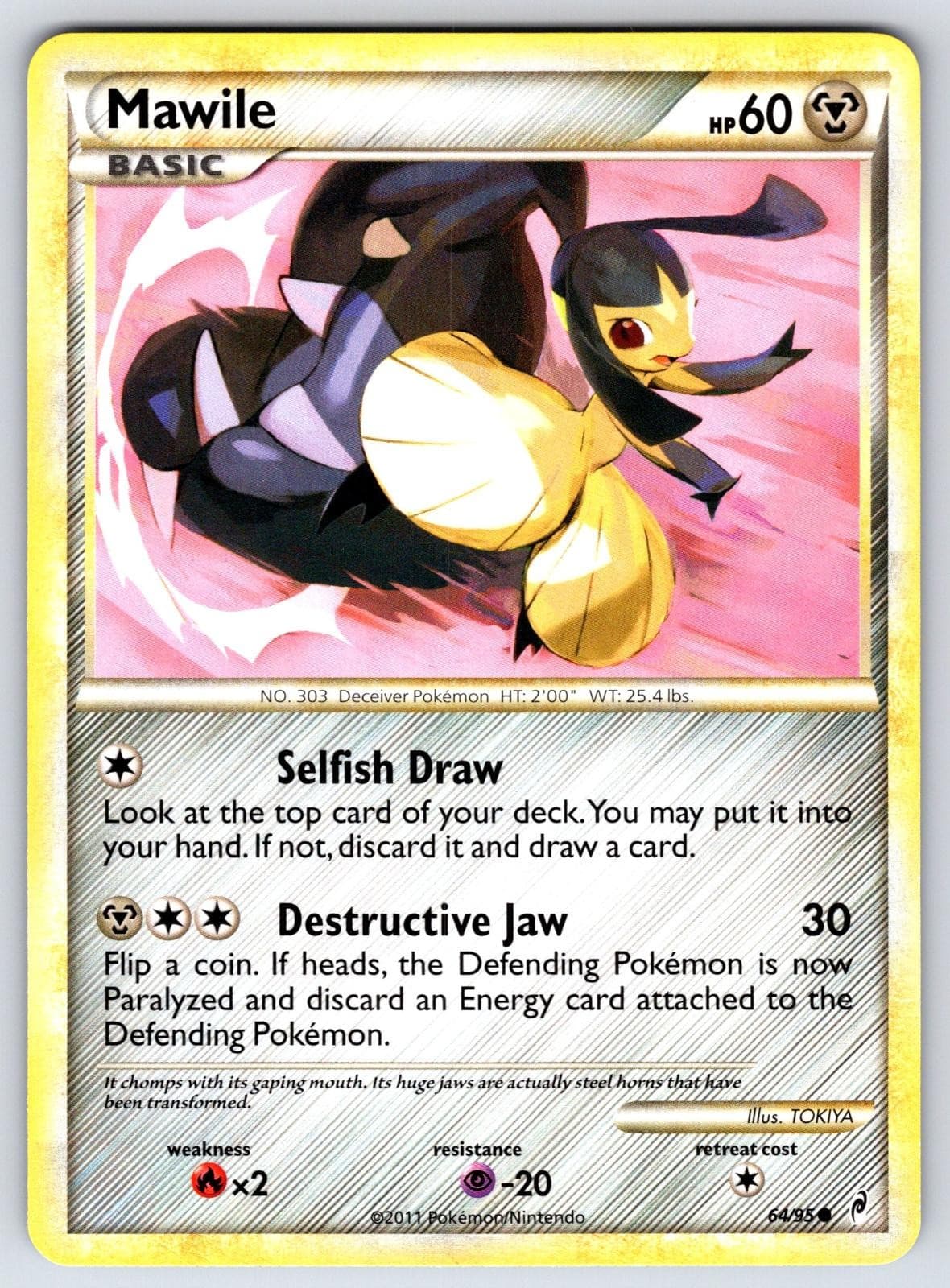 Mawile 64/95 Common Call of Legends Pokemon MP